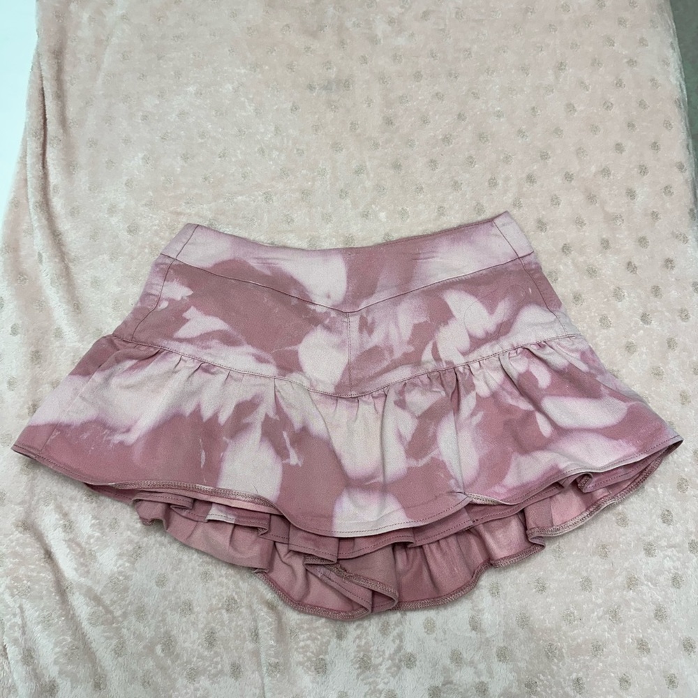 Women's Pink Tie-Dye Skort